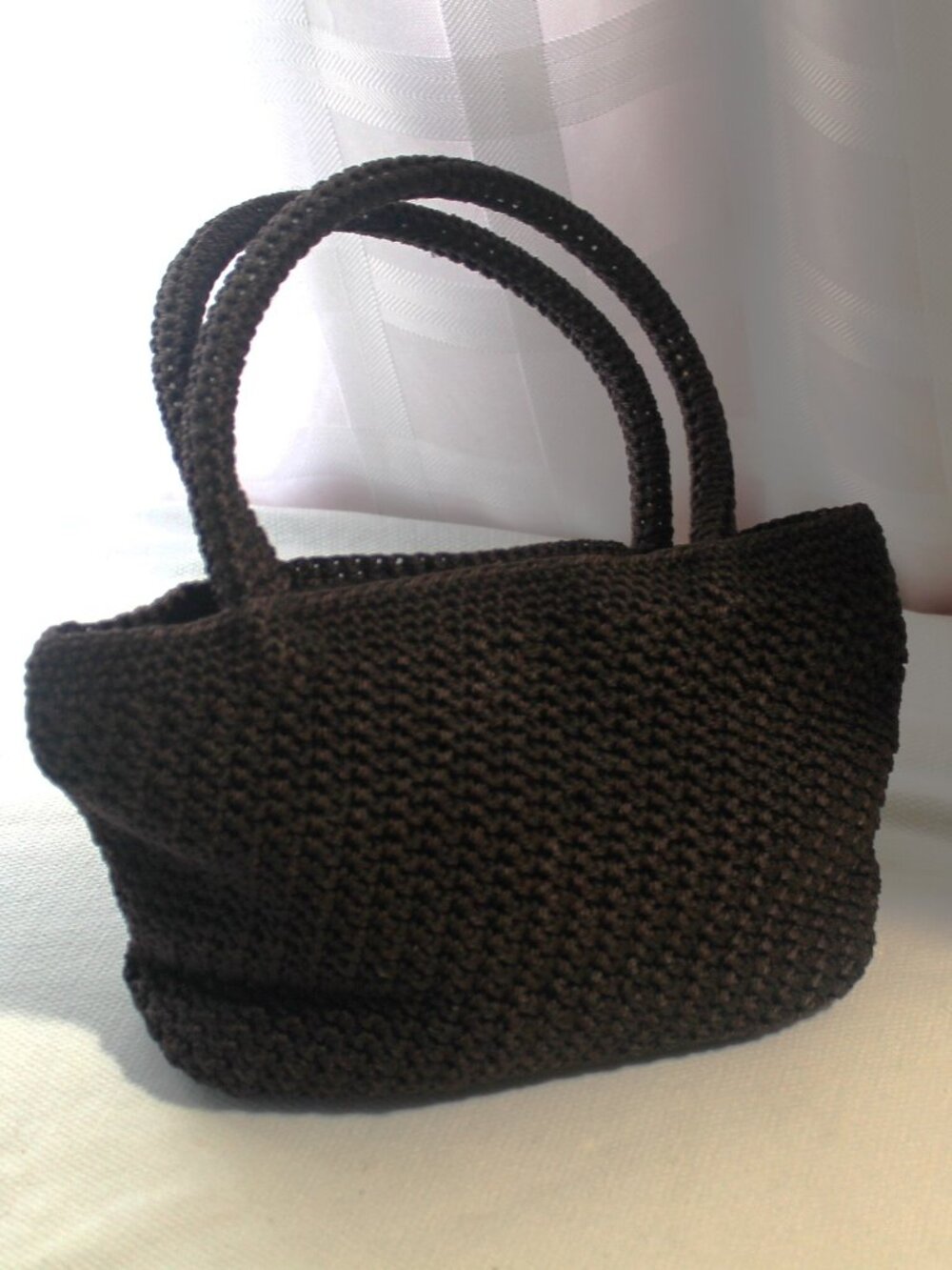 Chateau Small Brown Crochet Handbag